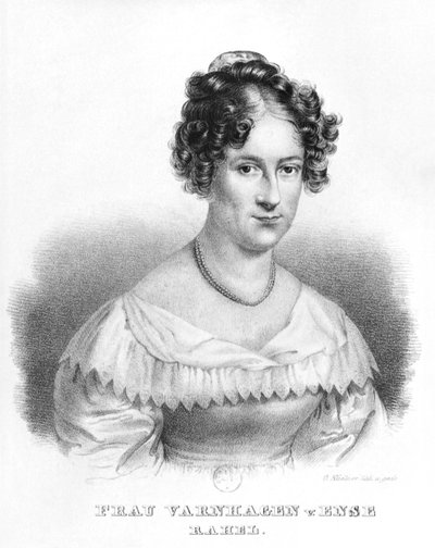 Portrait de Rahel Varnhagen von Ense (1771-1833) née Levin, gravé par Gottfried Kustner - Moritz Michael Daffinger